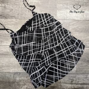 New York & Company Sheer Layered Tank Top Size M